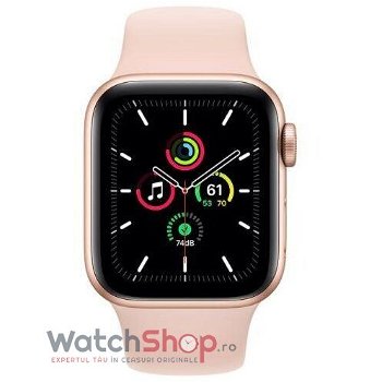 Apple Watch SE GPS Carcasa Gold Aluminium 40mm Pink Sand Sport Band