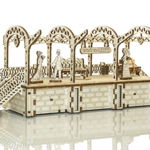 Puzzle 3D mecanic Wooden City Peron Lemn natur 175 piese