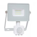 REFLECTOR LED SMD 10W 6400K IP65 CU SENZOR MISCARE - ALB, V-TAC