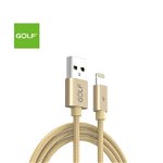 Cablu USB Lightning fast charge auriu Golf GC-76i