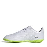 adidas Performance, Pantofi cu insertie contrastanta, pentru fotbal Copa Pure, Negru, Alb optic, 38 2/3 EU