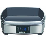 Masina Preparare iaurt si branza Cuisinart YM400E, 6 borcane, 2 borcane plastic, ecran LCD, control al temperaturii, alarma, Negru/Argintiu