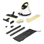 Aparate de curatat cu abur Karcher 1.513-400.0, + disposable cloth , 1500W, 3.2Bar, 1L, incalzire 6.5min, Alb/Negru