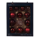 Set 13 globuri Craciun Decoris 061177, sticla, 7 cm, rosii