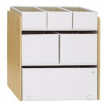 Organizator din material reciclat pentru jucarii, Cream, 3 Sprouts, 3 Sprouts