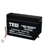 Acumulator AGM VRLA 12V 0,9A dimensiuni 96mm x 25mm x h 62mm cu fir TED Battery Expert Holland TED003058 (40), TED Electronic