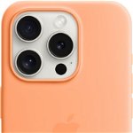 Husa GSM Apple Silicon with MagSafe for iPhone 15 Pro - orange sorbet