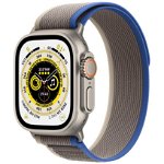 Watch Ultra, 49mm Titanium cu Blue/Gray Trail Loop M/L, GPS + Cellular, Apple