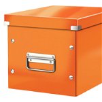 Cutie pentru depozitare, portocaliu, Leitz Click & Store Cub Medie