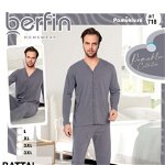 Pijama Barbat Berfin Battal cu Nasturi Engros 718, Berfin