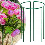 Suport metalic pentru flori set 3 bucati verde 15x45 cm, Albacom