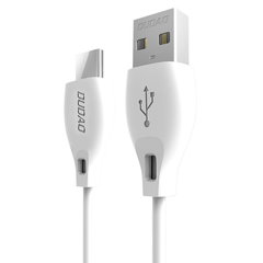 Cablu de date Dudao L4T, USB - Type-C, 1m, 2.1A, Alb