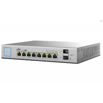 Switch 8 porturi, PoE 150W, 2 SFP, Gigabit, Managed, Ubiquiti, US-8-150W, Ubiquiti