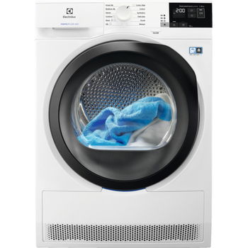 Uscator de rufe Electrolux EW8H458B, Condensare si pompa de caldura, 8 kg, Alb