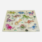 Puzzle din lemn incastru cu Dinozauri, multicolor, 30×22.5cm, +3ani, en-gros, 