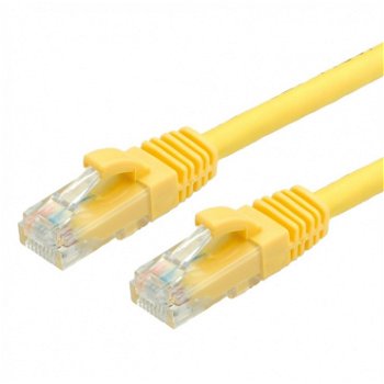 Cablu de retea RJ45 cat. 6A UTP 1m Galben, Value 21.99.1431, Value