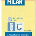 Bloc notes adeziv 50x76 galben pal Milan, Milan