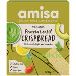 Painici proteice Bio fara gluten din linte Crispbread, 100 g, Amisa