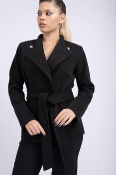 Jacheta LaDonna neagra scurta cu cordon detasabil, LaDonna