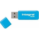 Memorie USB Memorie Integral USB INFD16GBNEONB, Neon, 16GB, USB 2.0, albastru, Integral