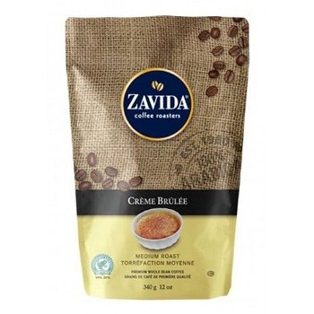 Zavida Creme Brulee cafea boabe cu aroma de zahar caramelizat 340gr, Zavida