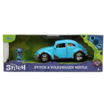 Masinuta diecast Jada Toys cu figurina - Disney Stitch, Volkswagen Bettle 1:32
