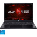 Laptop Gaming Acer Nitro V 15 ANV15-51-56CV cu procesor Intel® Core® i5-13420H pana la 4.7GHz, 15.6", Full-HD, IPS, 144Hz, 16GB DDR5, 1TB SSD, NVIDIA® GeForce RTX™ 4060 8GB GDDR6, No OS, Obsidian Black