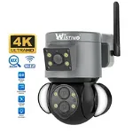 Camera Wifi Supraveghere Wistino 4+4MP 4K HD, Multiple Lentile, 10X Zoom, Control din Aplicatie