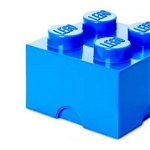 LEGO Cutii depozitare: Cutie depozitare LEGO 2x2 albastru inchis, LEGO