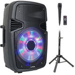 ACTIVA 15/38CM ILUMINAT LED CU BT/USB/SD/FM + STAND + MICROFON, Party