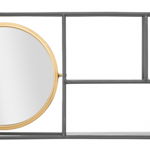 Oglinda rotunda cu rafturi INDUSTRY CM 74,5X12X35, Mauro Ferretti, Mauro Ferretti