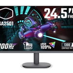 Monitor Gaming IPS LED CoolerMaster 24.5inch CMI-GA2501-EU, Full HD (1920 x 1080), VGA, HDMI, 100 Hz, 4 ms (Negru), CoolerMaster