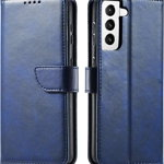 Hurtel Magnet Case elegancki futerał etui pokrowiec z klapką i funkcją podstawki Samsung Galaxy S22 Ultra niebieski, Hurtel