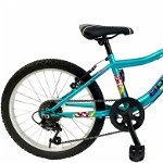 Bicicleta Copii Booster Plasma - 20 Inch, Roz-Albastru, Polar