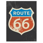 Tablou afis indicator rutier Route 66 vintage - Material produs:: Poster pe hartie FARA RAMA, Dimensiunea:: 20x30 cm, 