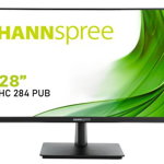 Monitor IPS LED Hannspree 28inch HC284PUB, Ultra HD (3840 x 2160), HDMI, DisplayPort, Boxe (Negru) , Hannspree