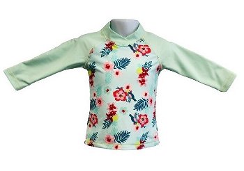 Bluza Copii Maneca Lunga, Anti-Iritatii, Protectie Soare UPF50+, Floral Mint, Marimea 8, Banz®