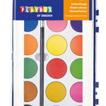 Paleta acuarele cu 18 culori si pensula, PLAYBOX