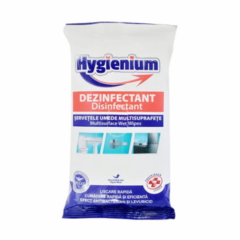 Hygienium Servetele umede Dezinfectante multisuprafete, 40 buc, Hygienium