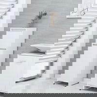 vidaXL Dulap de baie, alb, 30x30x95 cm, lemn prelucrat, vidaXL