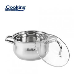 Semioala cu capac Amira Cooking By Heinner, Inox, 22 x 12.5 cm, 4.7 L