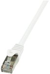 Cablu FTP LOGILINK Cat6, cupru-aluminiu, 15 m, alb, AWG26, ecranat CP2101S