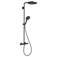 Coloana dus cu baterie termostatata Hansgrohe, Raindance Select S, cu 1 jet, negru mat