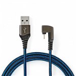 Cablu de date si incarcare Usb-A la Apple Lightning mfi unghi 180 grade 1m