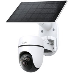 Camera supraveghere WiFi PT cu panou solar TP-Link Tapo C630 KIT, 5MP, 4 mm, IR/Lumina alba 16 m, microfon si difuzor, acumulator 6700 mAh, sirena, slot card, TP-LINK