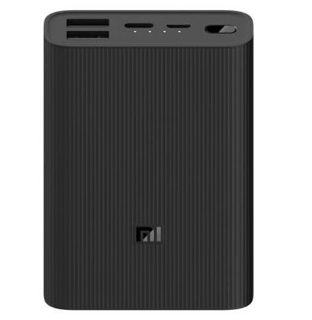 Baterie externa Mi Power Bank 3 Ultra Compact, 10000 mAh, 2x USB, 1x USB, 3A, Black, Xiaomi