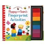 Pachet de 2 carti de pictat Poppy and Sam's - Finger Print Activities, Rubber and Stamp Activities, Usborne