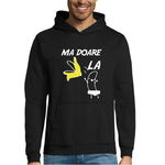 Hanorac personalizat Ma doare la banana - alb, Negru, 1