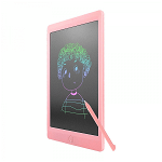 Tableta grafica pentru scris si desenat cu Stylus display LCD multicolor 10 inch protectie ochi rezistenta la apa si socuri roz, krasscom
