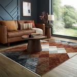 Covor Bradley Geo Red, Flair Rugs, 200x304 cm, polipropilena, rosu, Flair Rugs